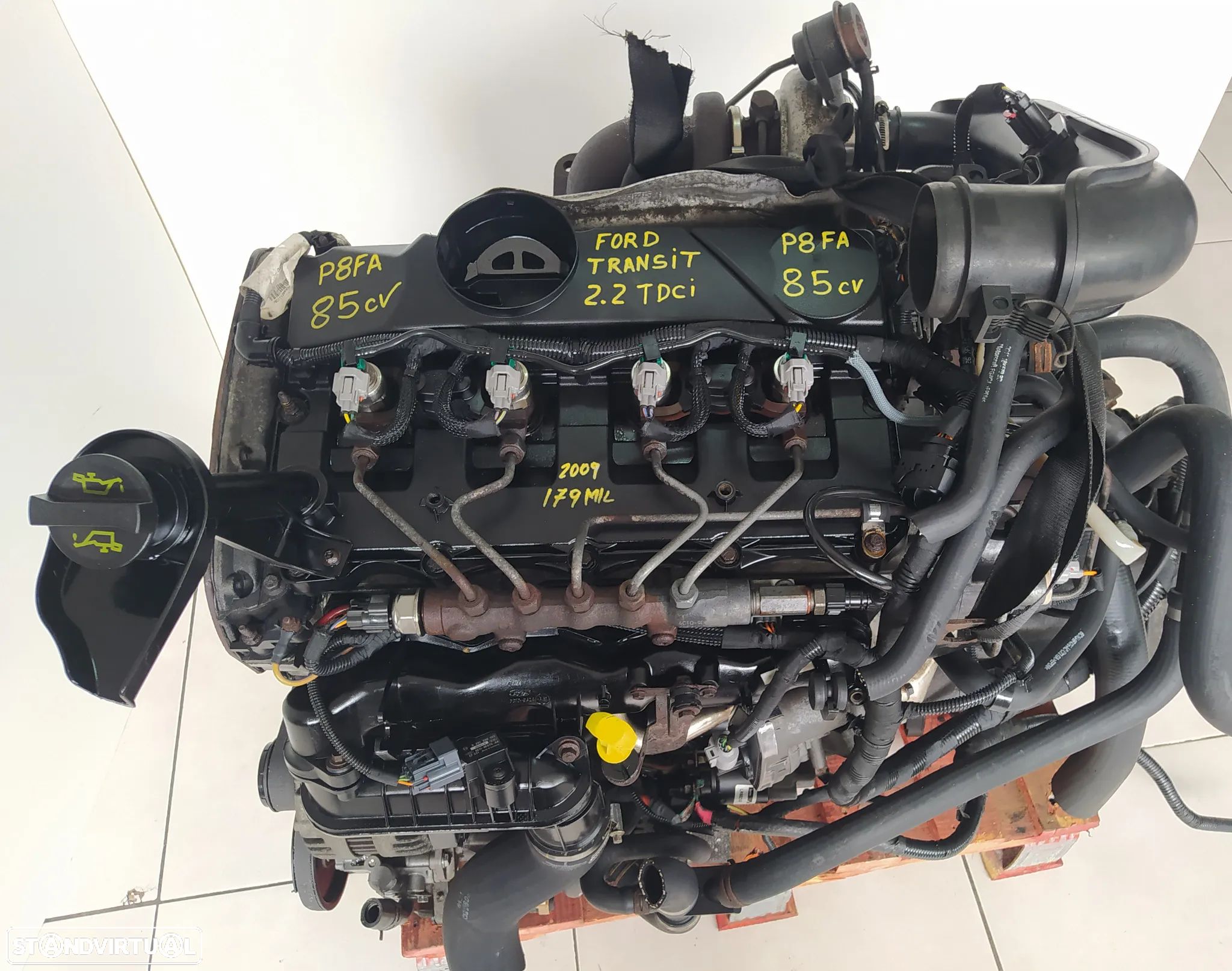 Motor Ford Transit 2.2TDCI 85cv P8FA  caixa 5 velocidades 6C1R 7002 AA - 1