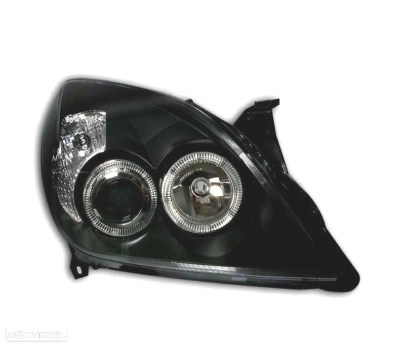 FARÓIS OPEL VECTRA C 05-08 SIGNUM 05-08 ANGEL EYES FUNDO NEGRO - 2