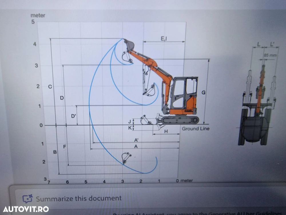 Hitachi 2,7t, CUPLA RAPIDA cu INCLINARE CUPE, 2021, 627h, cupe 400mm, 600mm, taluz NOI, senile 80% bune, inst picon, latime 1,5m, Ad sapare 3m, ridica 1,5t, motor 21CP, Produs in JAPONIA, posiblitate leasing 4 ani, CA NOU-PROMOTIE 32.900 EUR+Tva - 33