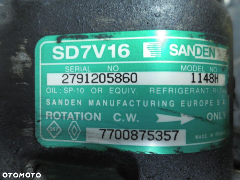 Sprężarka klimatyzacji Clio II 1.6 8V 7700875357 - 3