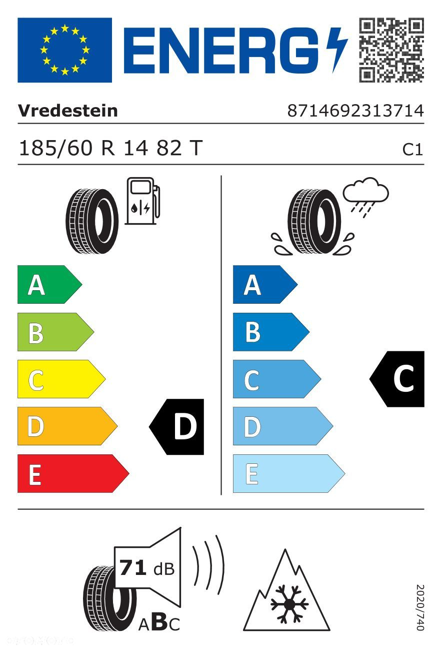 Vredestein Snowtrac 5 185/60R14 82 T - 2