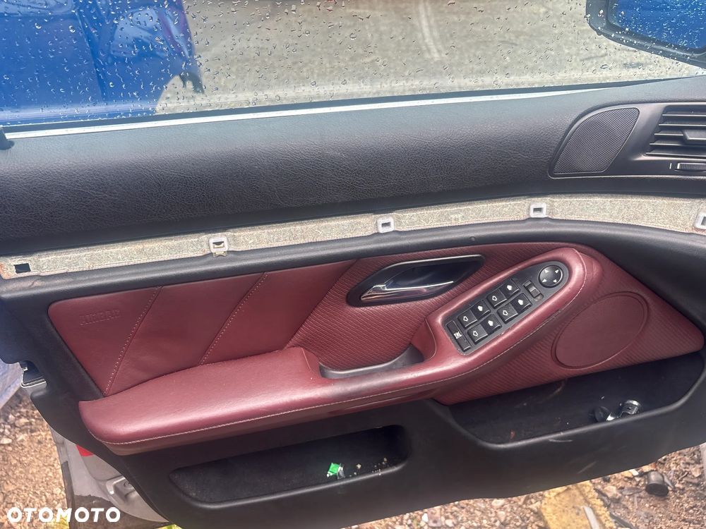 BMW E39 KOMPLET FOTELI + TAPICERKI DRZWI, SKÓRA. KOLOR WIŚNIA - 4