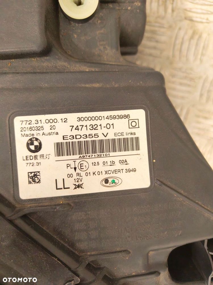 BMW 7 G11 G12 LAMPA PRZÓD EU PRAWA LEWA 7471321 7471322 - 3