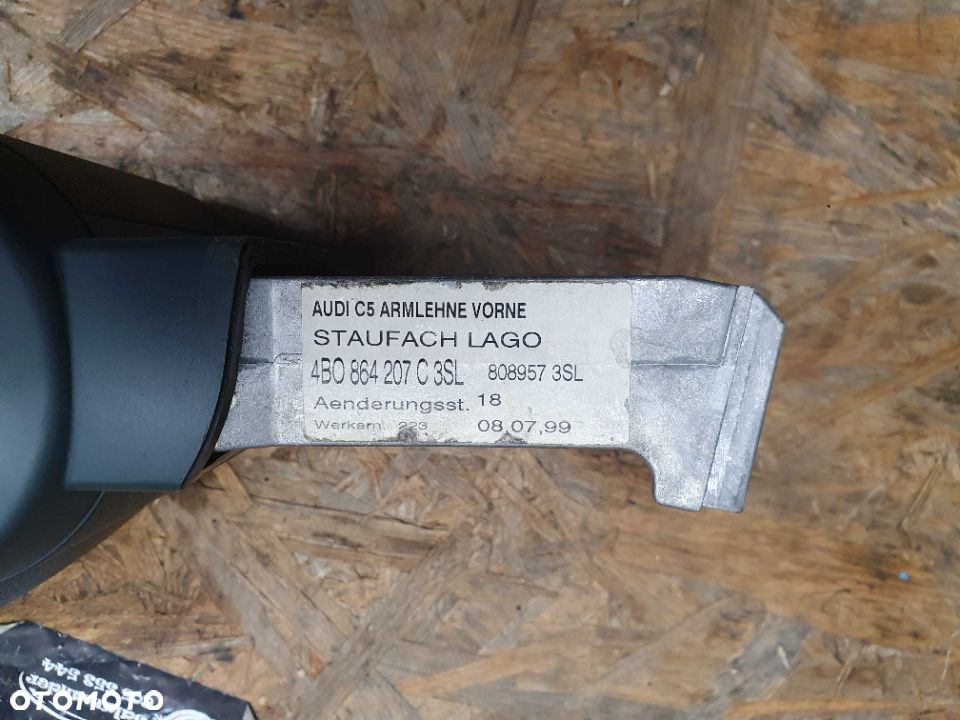 Podlokietnik Lokiec Schowek Klapa Zawias Welur AUDI A6 C5 3YQ 3SL - 8
