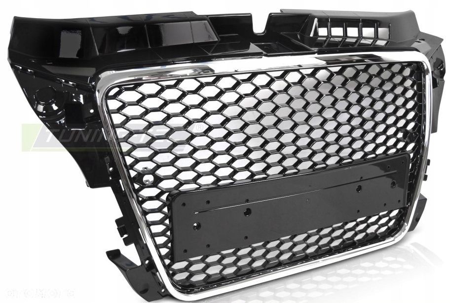 atrapa grill kratka plaster miodu chrom czarn rs look audi a3 8p lift 2008- - 2