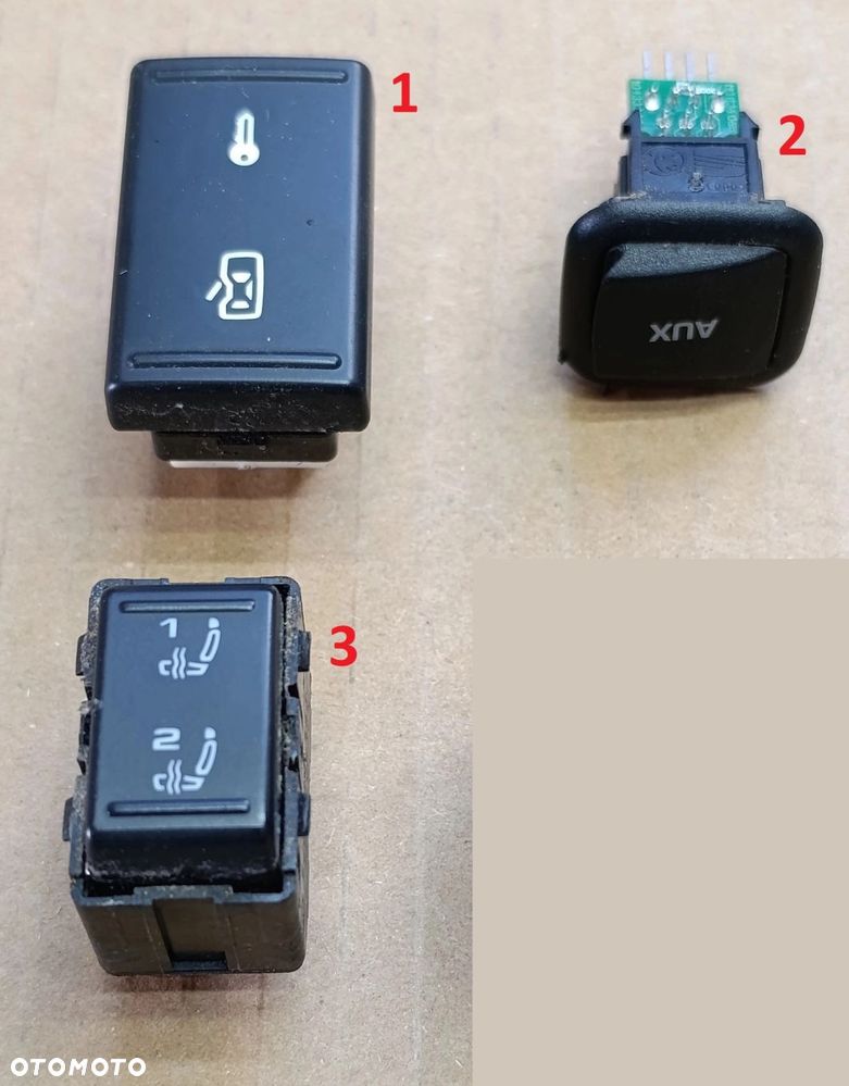 Roomster włącznik przycisk guzik podgrzewania fotela AUX zakluczania wewn. przełacznikSkoda - 1