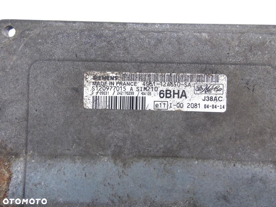 KOMPUTER FORD FIESTA FUSION 1.4 16V 4S61-12A650-SA - 2