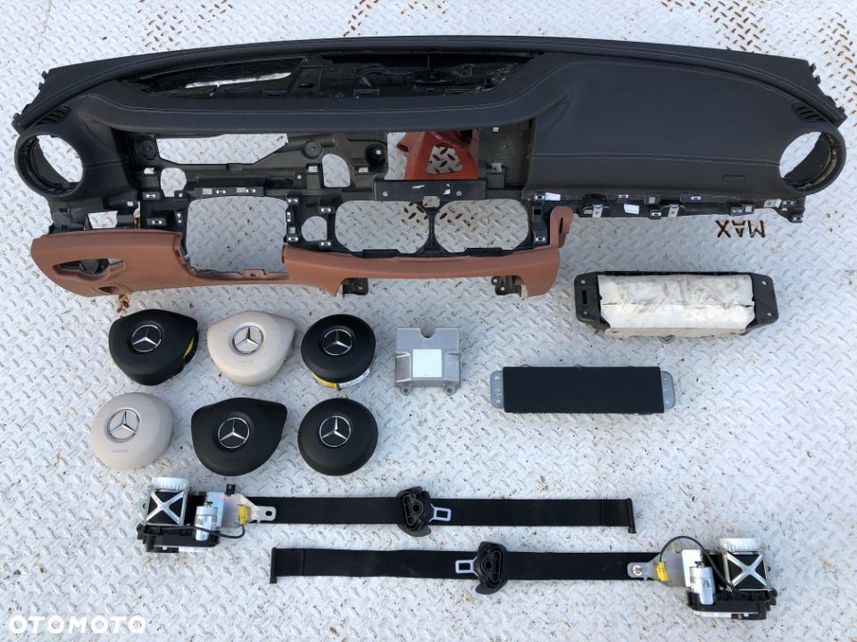 MERCEDES E CLS W213 W238 W257 DESKA KONSOLA KOKPIT PULPIT PÓŁKA PARAPET PODUSZKI AIRBAG PASY SKÓRA ! - 3