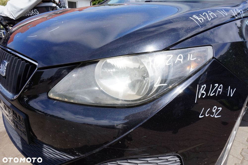 MASKA ZDERZAK BŁOTNIKI LAMPY IBIZA IV 6J LC9Z  SEAT 2008-2012 CZARNY PRZÓD KOMPLETNY - 22