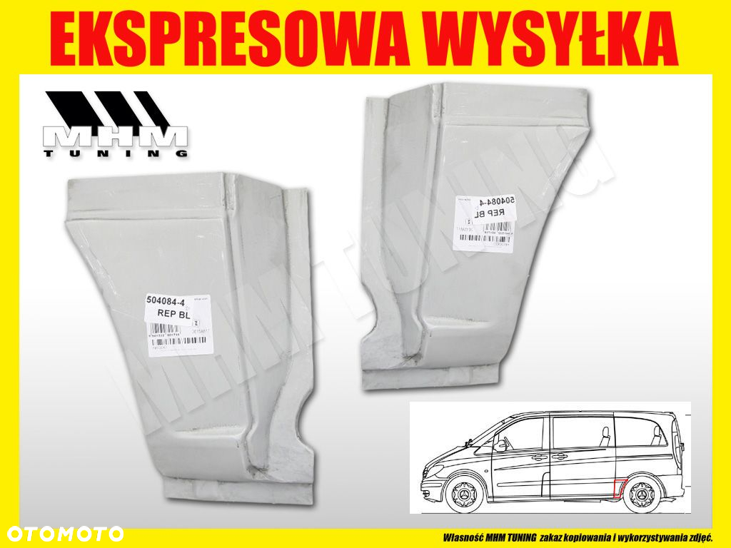 BLOTNIK REPERATURKA TYL MERCEDES VITO VIANO 639 L - 2