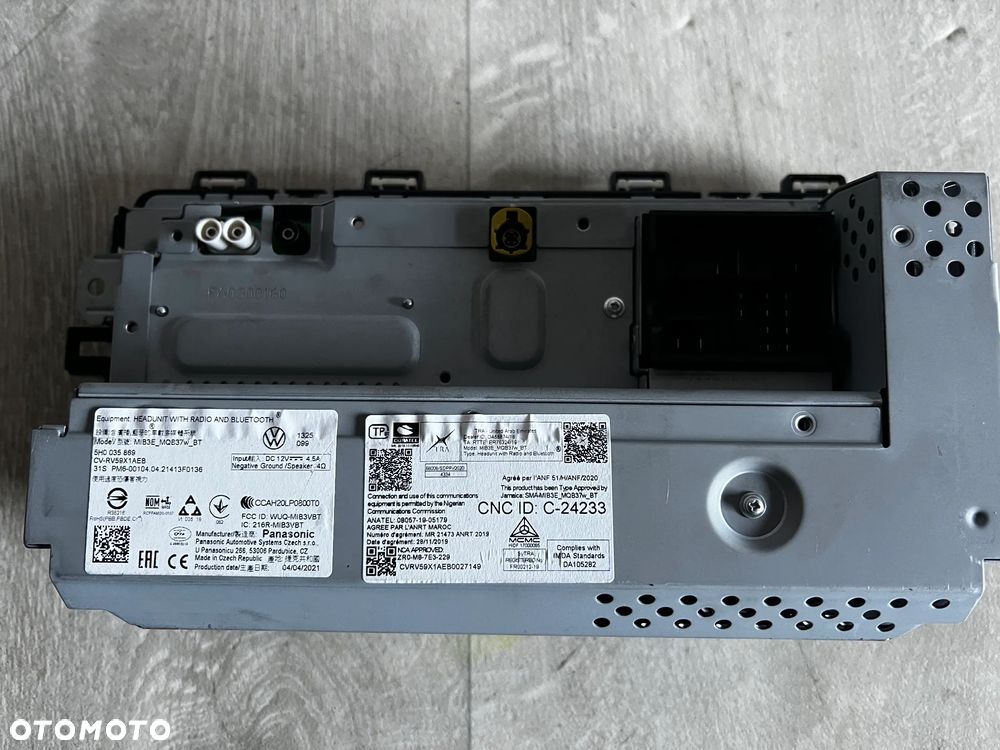 EKRAN VW CADDY WYŚWIETLACZ EKRAN LCD NAVI 5H0035869 JAK NOWY - 2