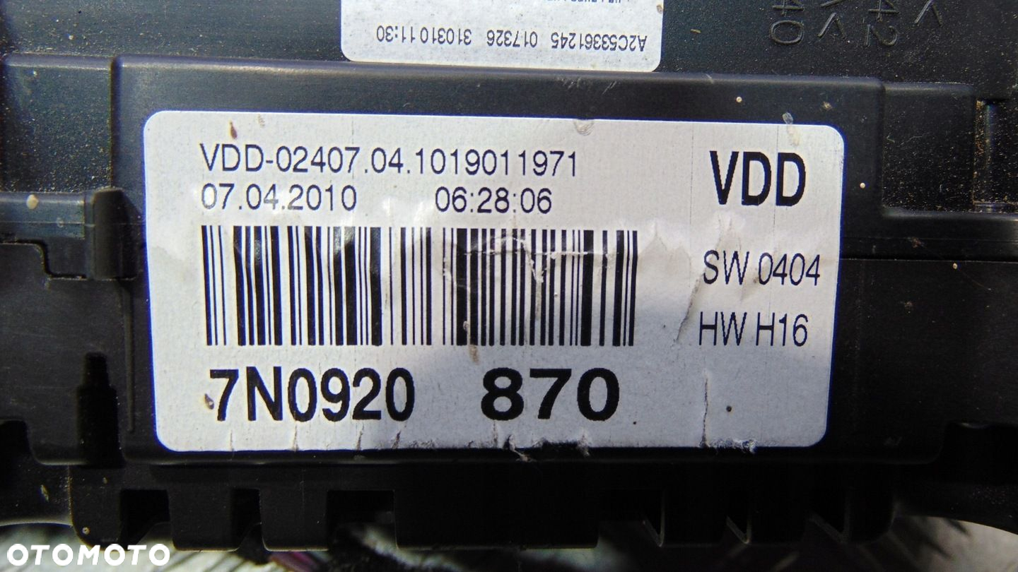 LICZNIK ZEGARY VW SHARAN 7N0 7N0920870 - 3