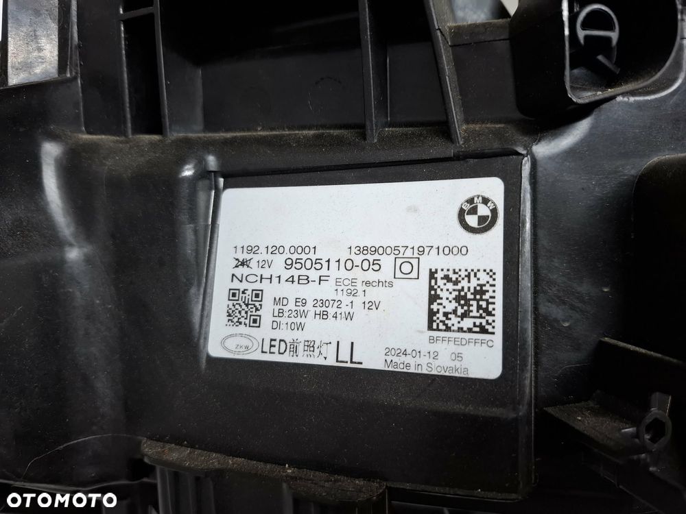 LAMPA PRZEDNIA PRZÓD PRAWA BMW 4 G22 G23 G24 G26 I4 FULL LED ŁADNA SHADOW LINE BLACK 9505110 - 10