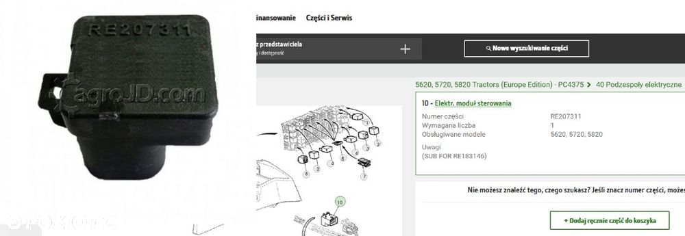 Stabilizator napięcia sterownik John Deere RE207311 RE183146 - 1