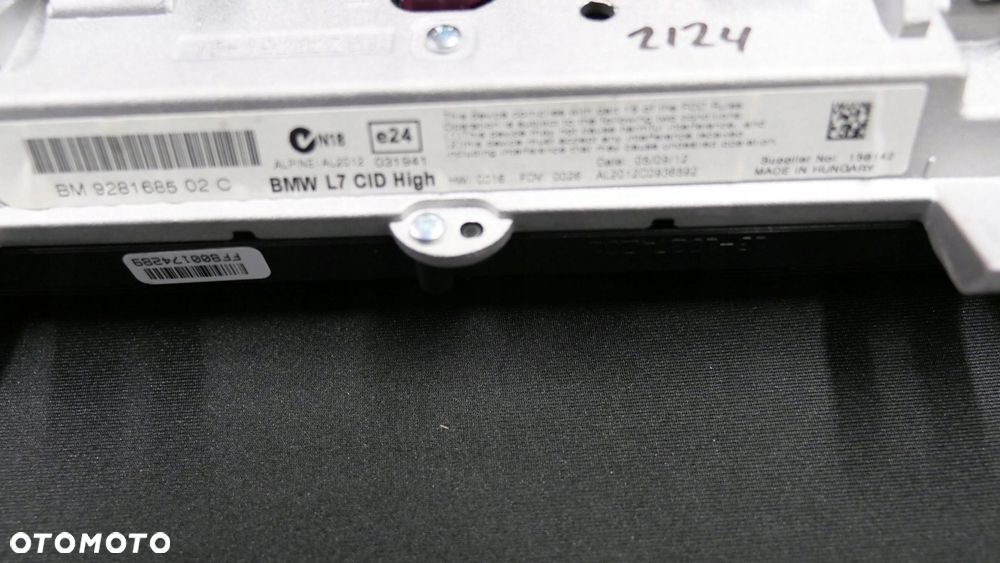 bmw f20 f21 monitor ekran wyświetlacz radia nawigacji europa 8,8" 9281685 - 5