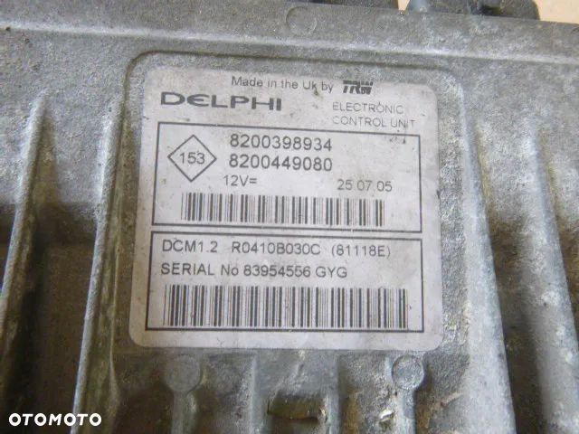 ZESTAW STARTOWY KOMPUTER STACYJKA CZYTNIK BSI RENAULT MODUS 1.5 DCI - 5