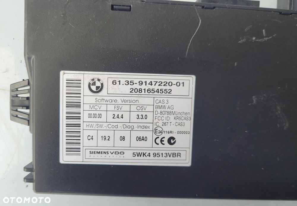 ZESTAW STARTOWY BMW E92 N43B20A 2.0B 7579142 - 7