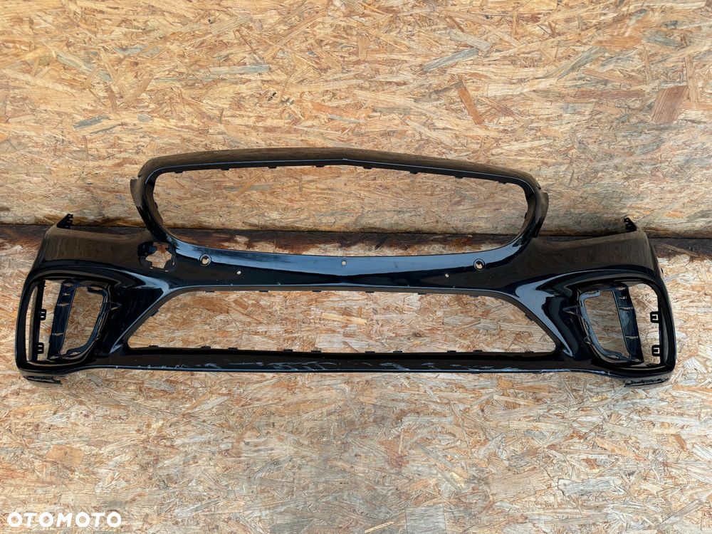 ZDERZAK PRZÓD PRZEDNI MERCEDES-BENZ C-KLASA W205 LIFT AMG 6PDC 19-21 CZARNY LISTWA A2058856002 A2058856502 A2058856602 ORYGINAŁ - 1