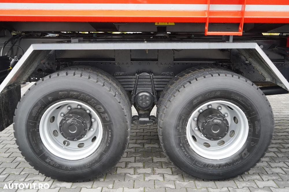 MAN TGS 26.400 / 6x4 / BASCULĂ DUBLĂ + HDS HMF 1530 K2 / HIDRODOXIE LATERALĂ / GRAPPER / TELECOMANDĂ / NAVIGAȚIE / - 28
