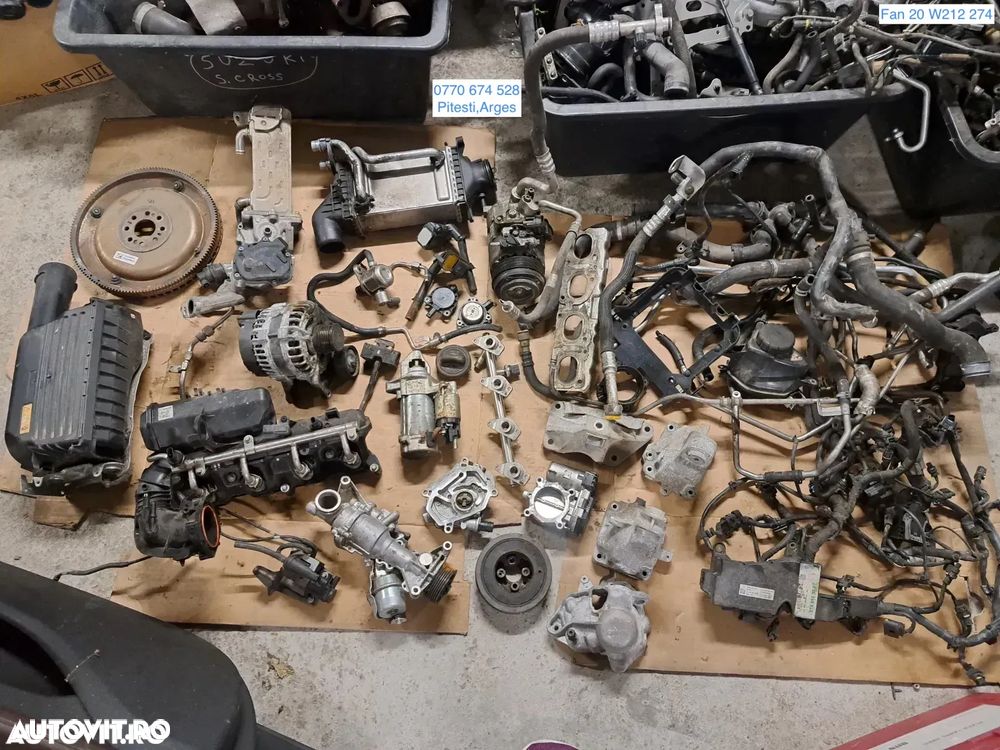 Anexe motor mercedes 274 benzina W212 pompa de apa galerie admisie alternator electromotor rampa injectoare pompa inalta presiune compresor instalatie electrica motor - 1