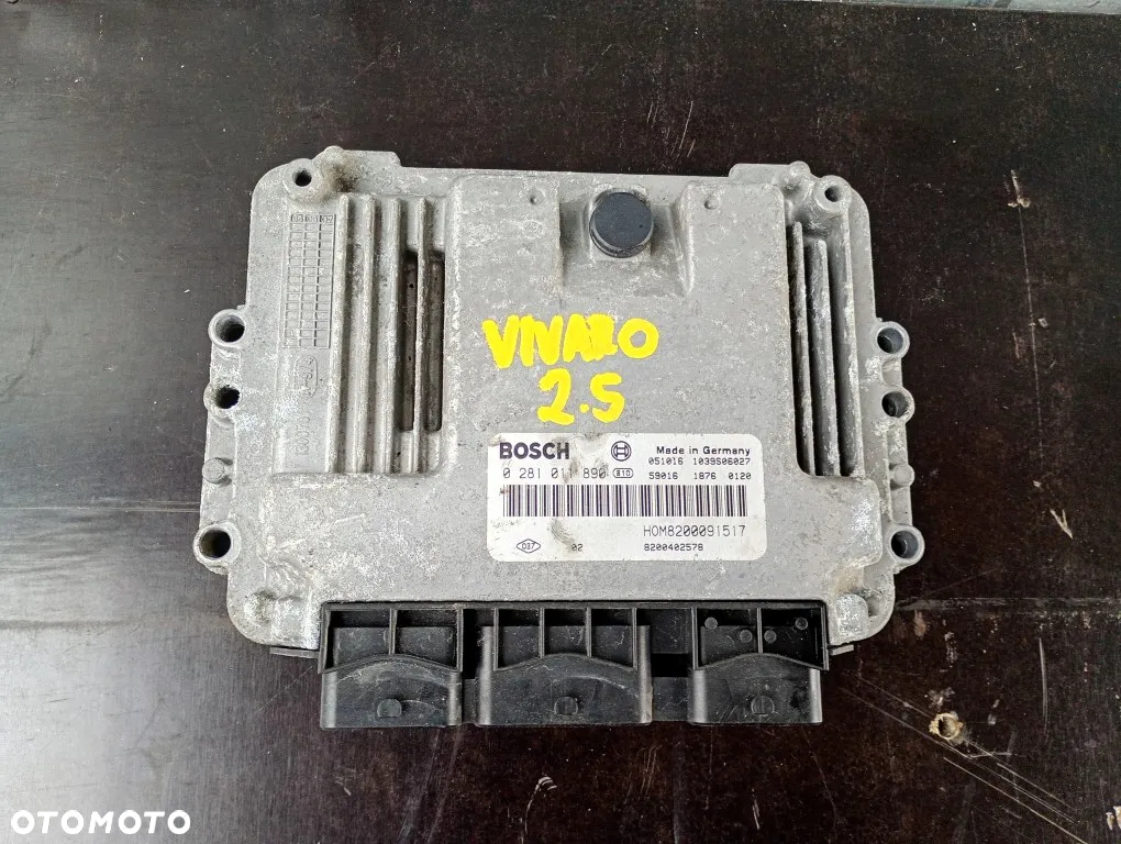 Sterownik Moduł UCH-N2 Komputer Immo Renault Trafic II Vivaro A 2.5 DCI 0281011890 - 2