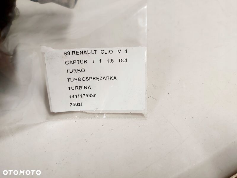 renault clio 4 iv captur i 1.5 dci turbosprężarka turbina turbo 144117533r - 7