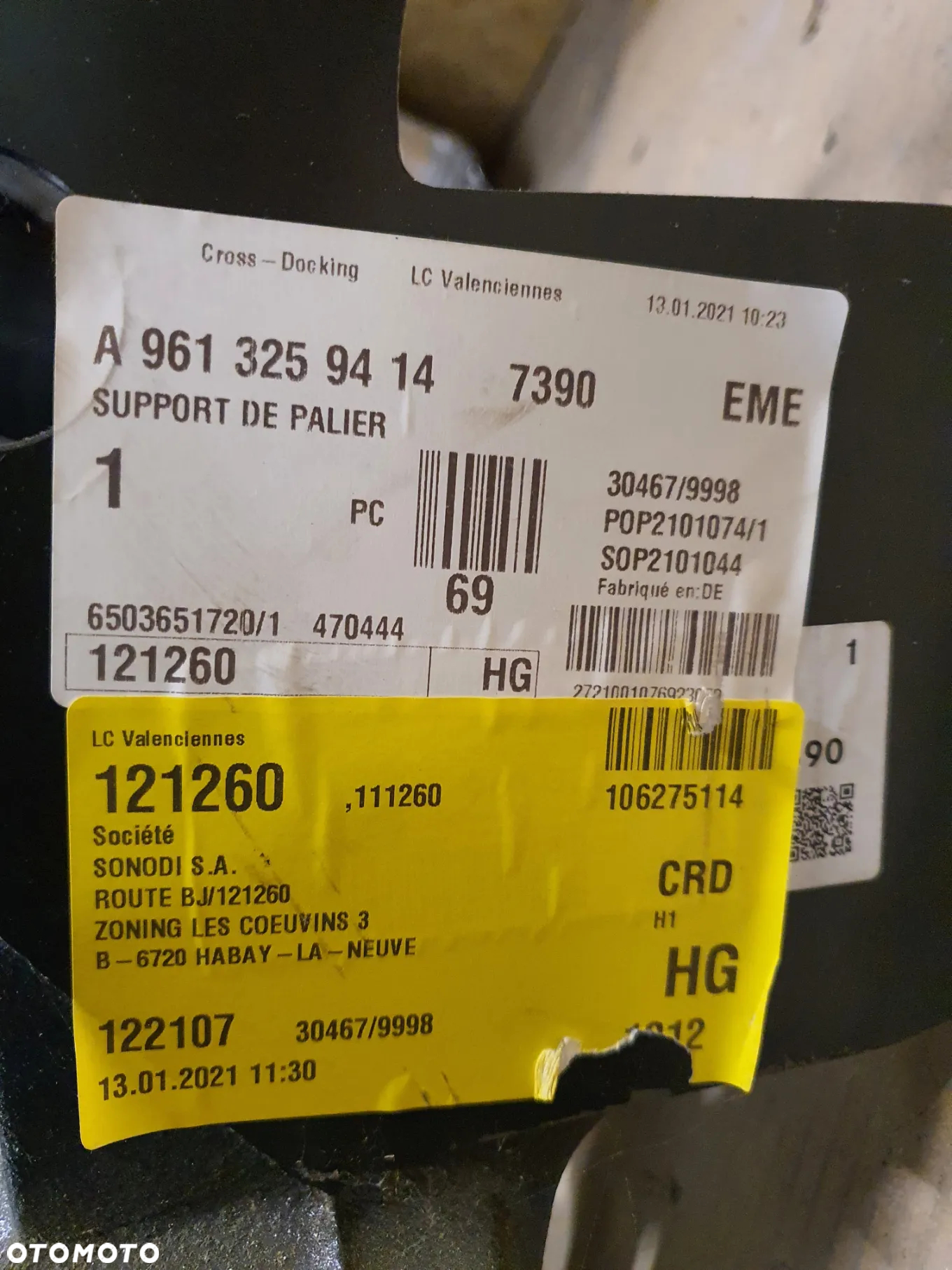 Mocowanie stabilizatora, wspornik ramy, mostu, podstawa poduszki Mercedes Actros MP 4, A 9613259414 - 3