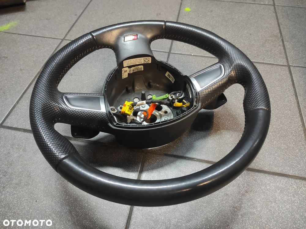 KIEROWNICA 3 RAMIENNA SKÓRZANA SKÓRA S LINE PIKOWANA ŁOPTAKI AUDI A3 8P A4 B6 B7 A5 8T A6 C6 Q5 8R Q7 4L WYSYŁKA !!!!! - 7