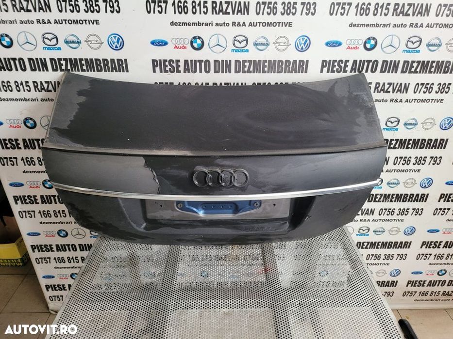 Capota Spate Portbagaj Haion Hayon Audi A6 4F C6 An 2006-2011 Culoare Gri/Este Infoliat Negru - 4