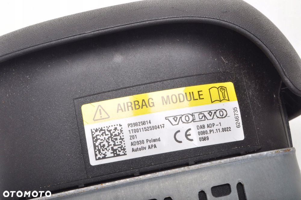 VOLVO S60 V60 XC60 XC90 V90 S90  PODUSZKA KIEROWCY AIRBAG  P39825814 - 7
