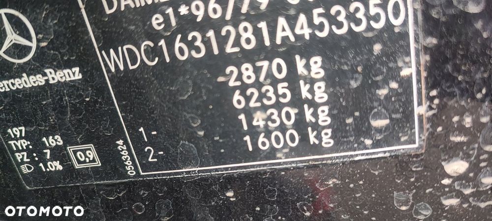 LISTWA BLENDA KLAPY TYLNEJ AMG MERCEDES ML W163 A1637400130 - 3