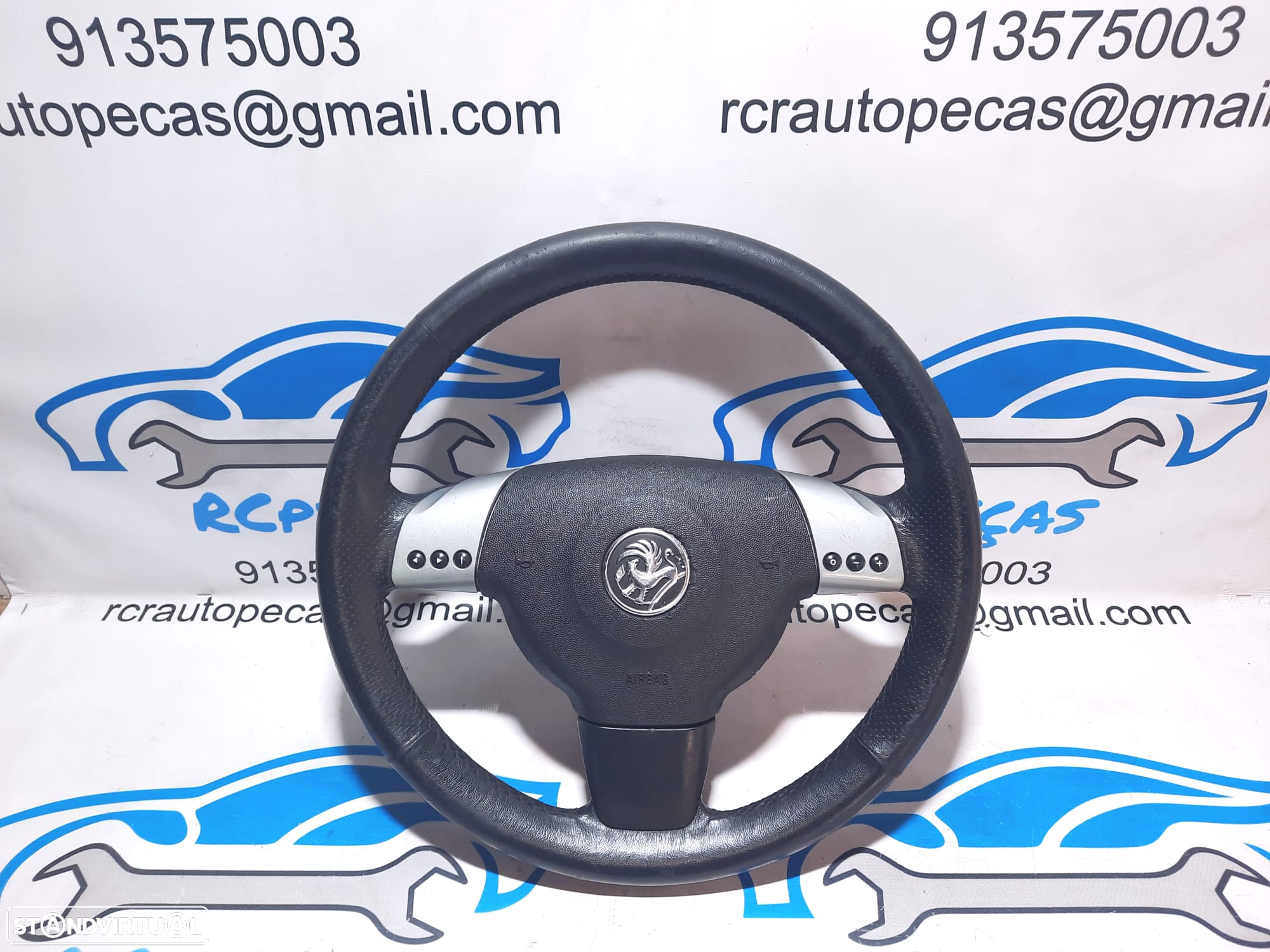 VOLANTE GUIADOR COMPLETO OPEL 13175440 9186750 OPEL VECTRA C Z02 PELE PERFURADA COMANDOS MULTIFUNÇÕES AIRBAG - 8