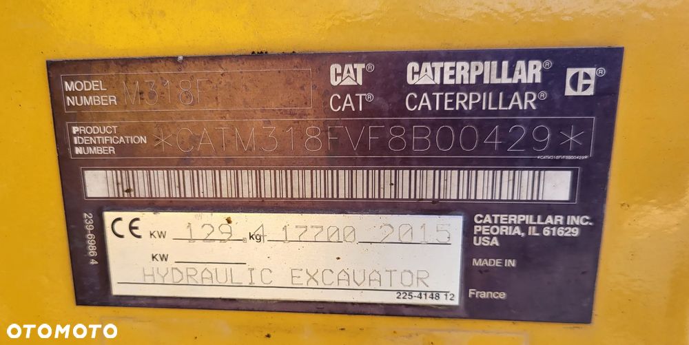 Caterpillar M 318F / z Niemiec /  9300 mth / - 10