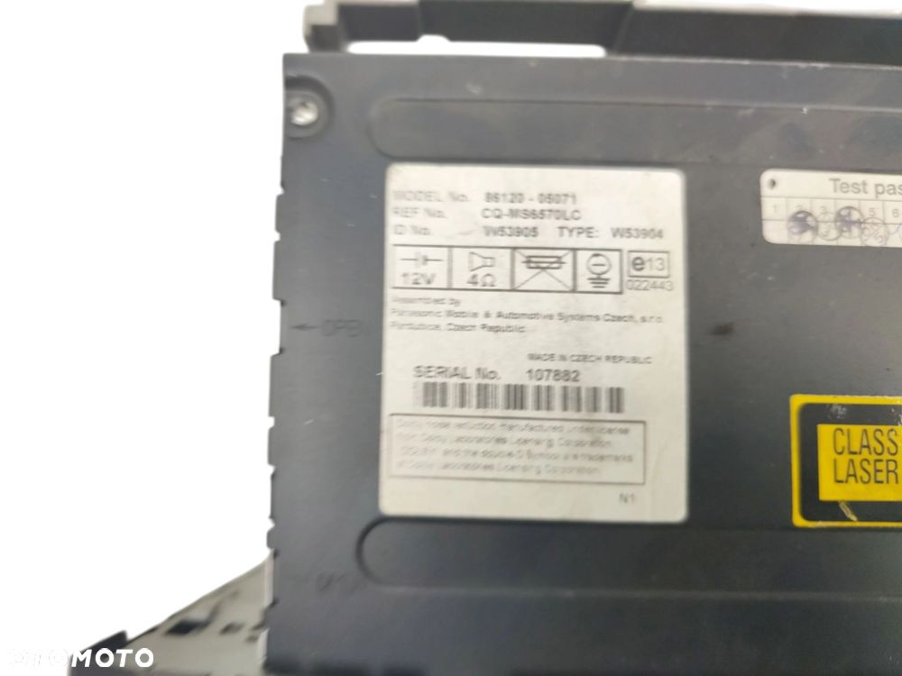 RADIO TOYOTA AVENSIS T25 (2003-2006) 1.6 16V 110KM 86120-05071 - 3