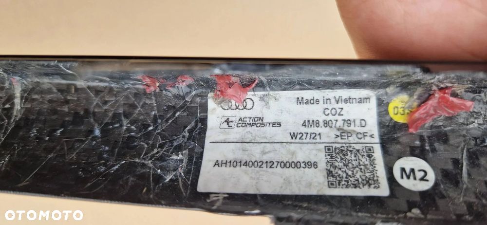 LISTWA OZDOBNA CARBON ZDERZAKA TYŁ AUDI SQ8 4M8 ORYGINAŁ - 7