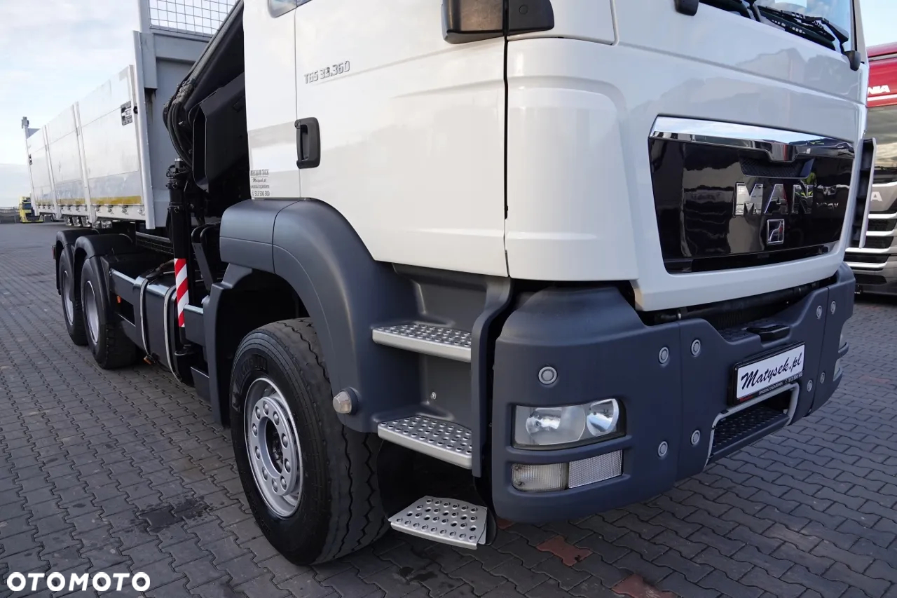 MAN TGS 33.360 / 6x4 / WYWROTKA TYLNOZSYPOWA 5,8 M + HDS HIAB XS 122 / STEROWANIE RADIOWE / HDS ZA KABINĄ / EURO 5 / MANUAL - 9
