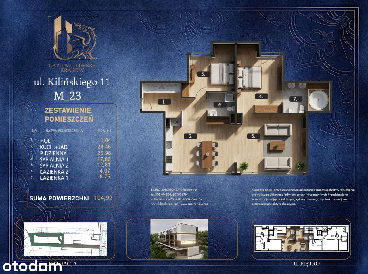 Sprzedane | Apartament 104,92m² blisko centrum Krakowa Kilińskiego 11