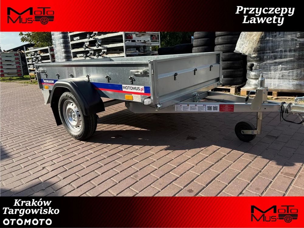 Niewiadów Przyczepa Niewiadów N421U 204x138x35cm 1 oś 750kg burty boczne 2mm Kraków MOTOMUS