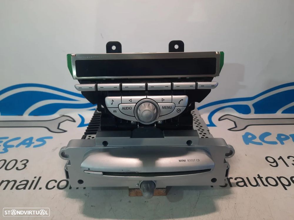 RADIO AUTORADIO LEITOR CD MP3 MINI COOPER R56 6512345268101 65123452681 3452681 R55 R55 CLUBMAN LCI R56 LCI R57 CABRIO R57 CABRIO LCI DISPLAY COMANDOS COMUTADOR PAINEL CONTROLO COMUNICAÇÃO - 6