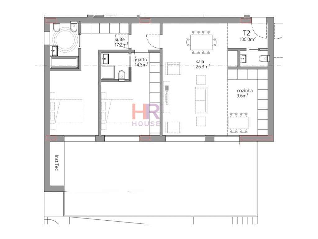 Apartamento T2 em construção com terraço e elevador em Coimbra. - Grande imagem: 3/9