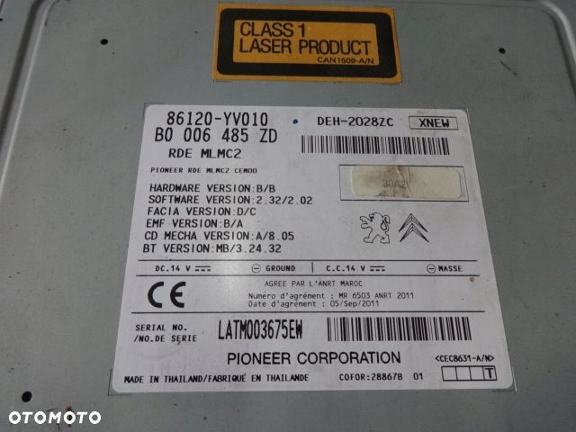 TOYOTA AYGO I LIFT 12-14 RADIO CD MP3 - 2
