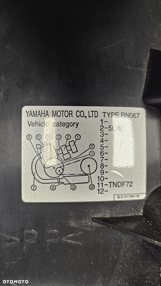 Błotnik tył nadkole Yamaha FZS 1000 Fazer (01-05)  5LV-21611 - 8