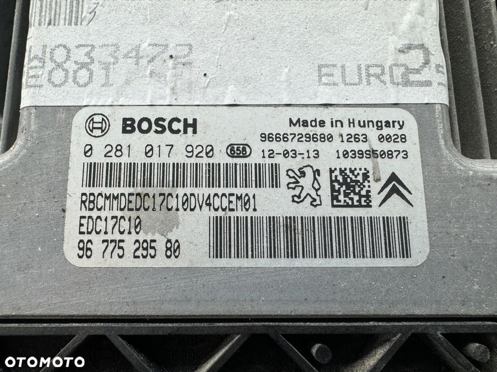 sterownik silnika peugeot 208 I 1.4 hdi 0281017920 9666729680 - 2