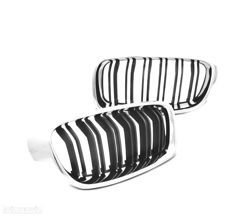 GRELHAS BMW F30 F31 LOOK M3 PRETO CROMADO - 2