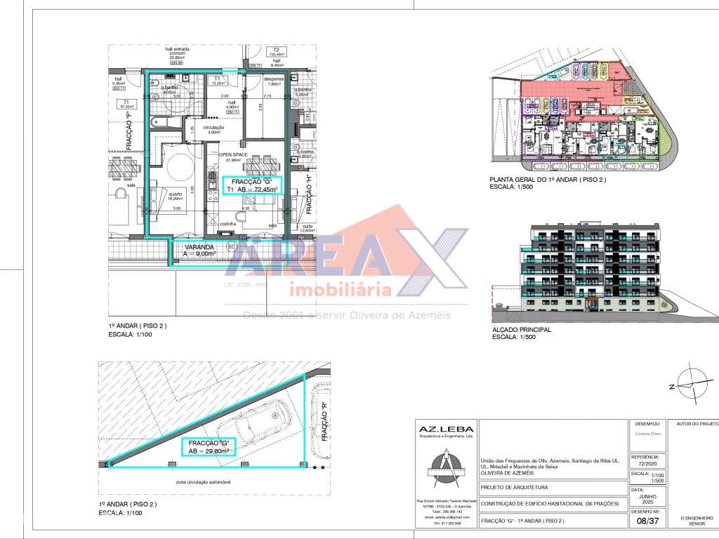 FRAÇÃO G - 1º andar - T1+1 - 1 lugar de garagem - Grande imagem: 2/17