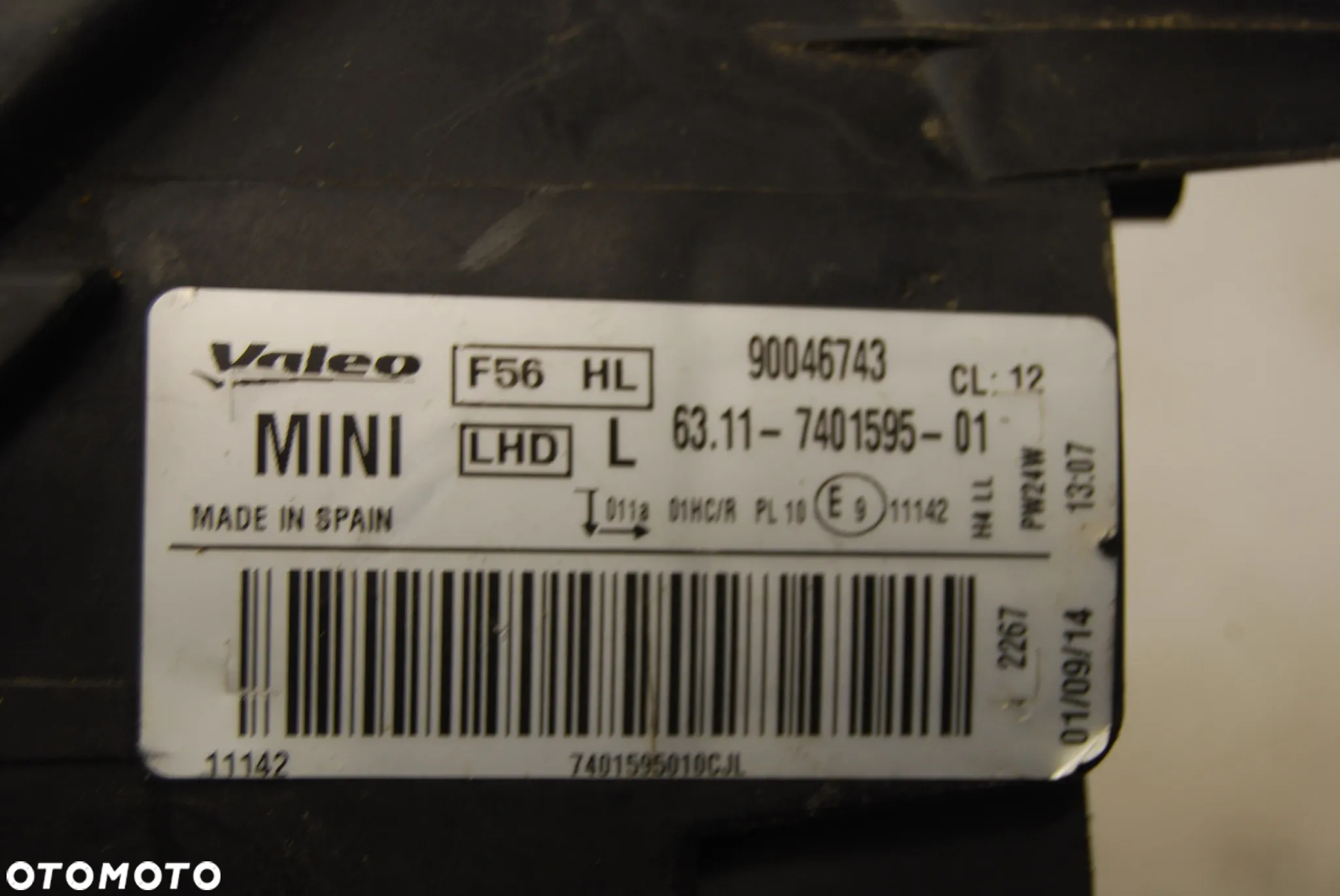 LAMPA LEWY PRZÓD PRZEDNIA LEWA MINI F56 90046743 - 6