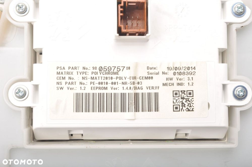 PEUGEOT 208 I LICZNIK ZEGARY 9805969280 ANGLIK - 10