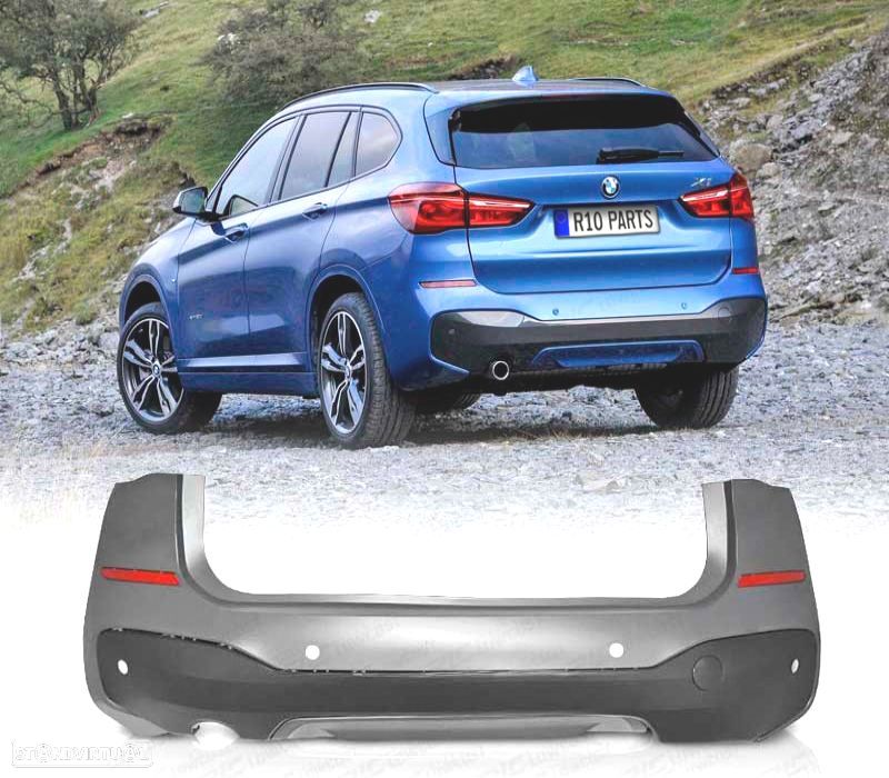 PARA-CHOQUES TRASEIRO BMW X1 F48 15-19 LOOK M PDC - 1