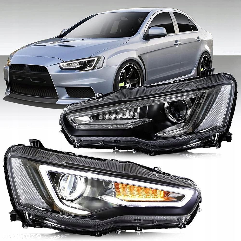 Reflektor Lampa L+R Vland Diody Soczewka Mitsubishi Lancer VIII 8 i Evo X - 5