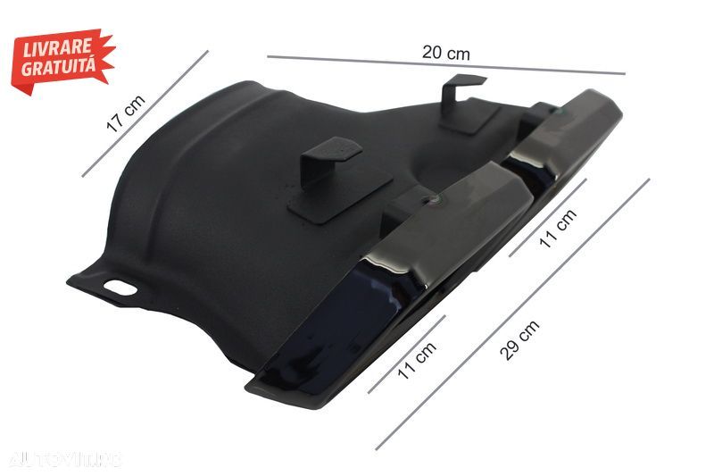 Difuzor Bara Spate cu Ornamente tobe Negre Mercedes C-Class W205 S205 (2014-2020) - livrare gratuita - 13